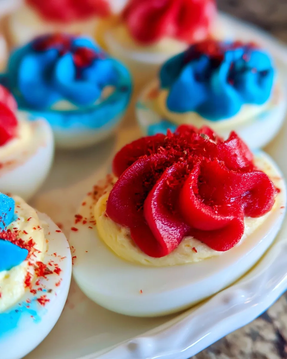 Fourth of July Deviled Eggs