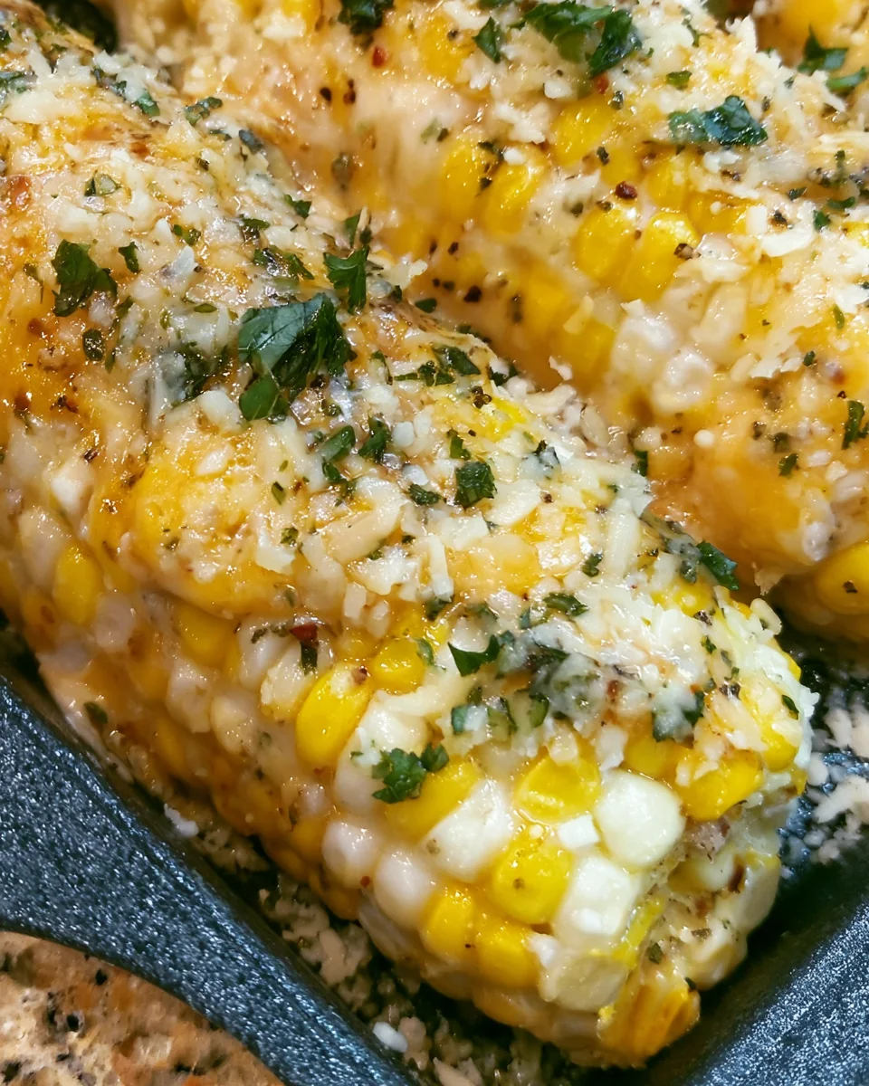 Garlic Parmesan Corn On The Cob
