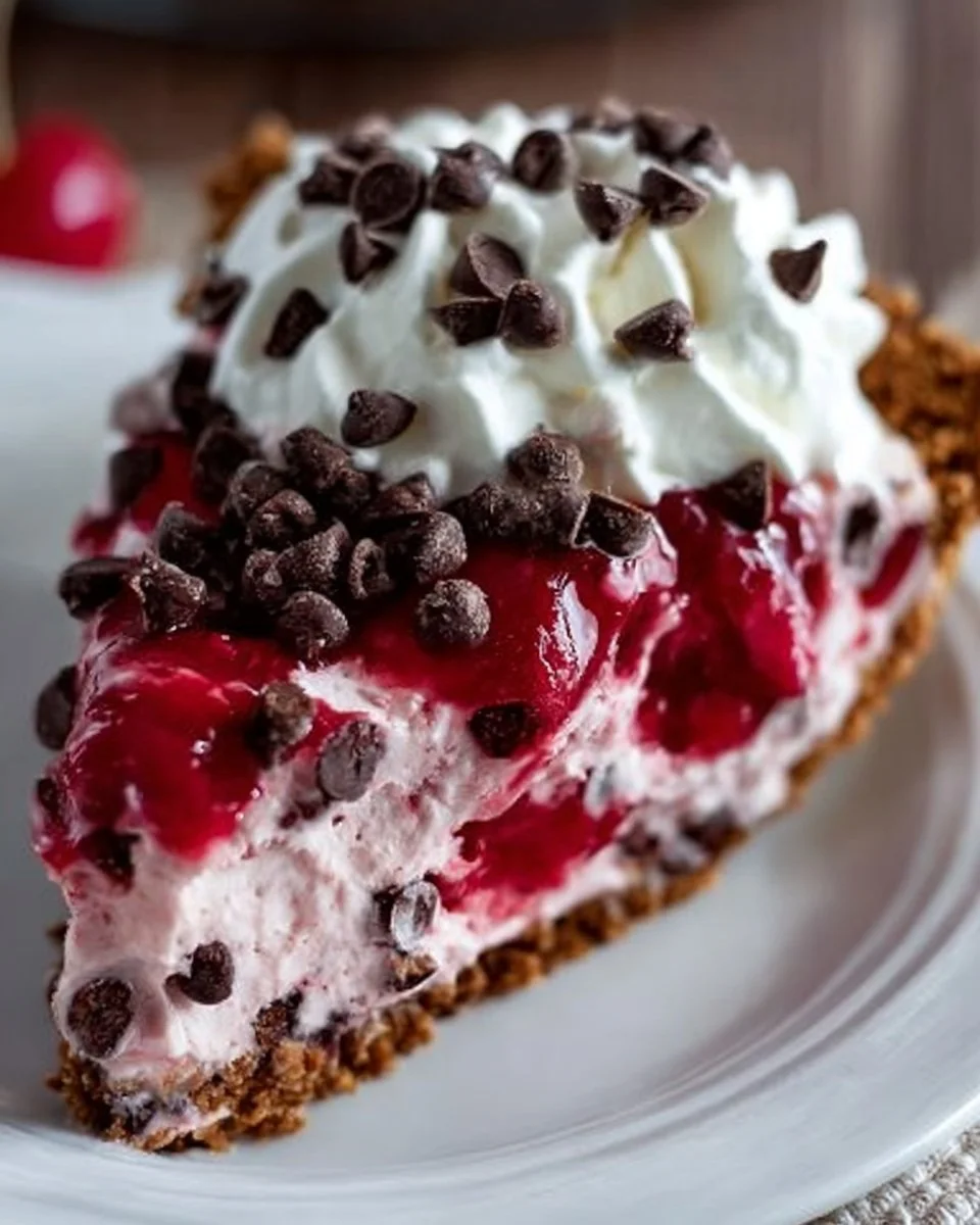 Easy No Bake Cherry Chocolate Chip Pie