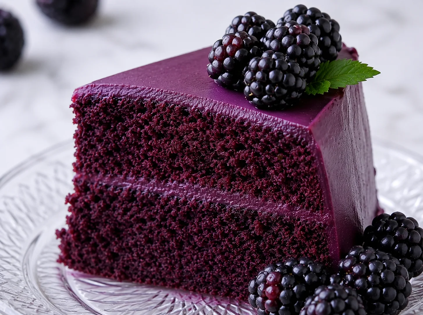 Blackberry Velvet Cake