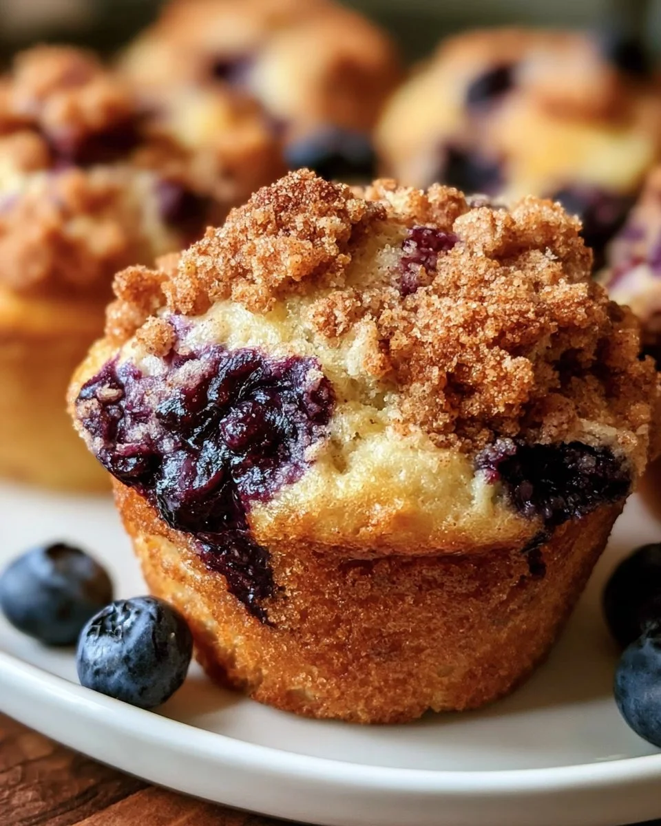 Fluffy Jumbo Blueberry Muffins Recipe