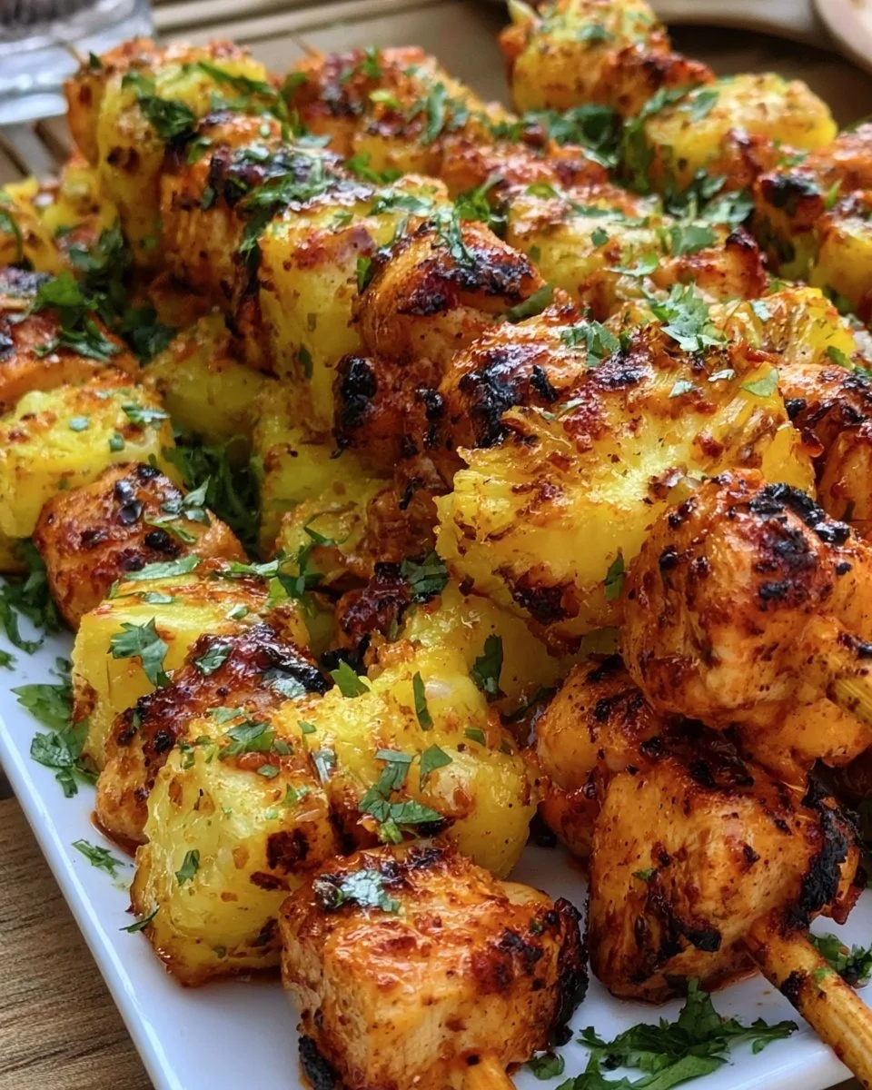 Grilled Pineapple Chicken Skewers