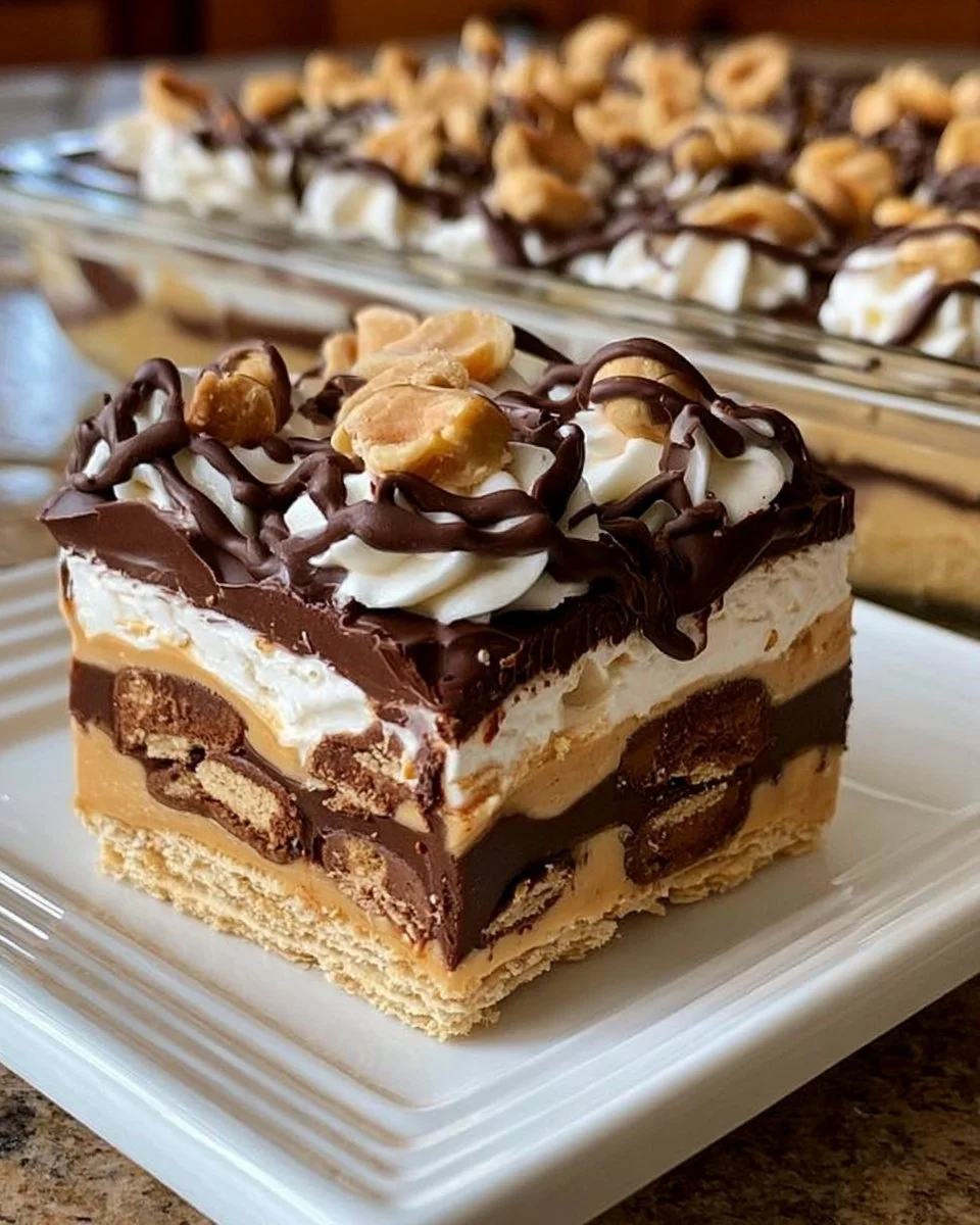 No-Bake Peanut Butter Chocolate Dessert