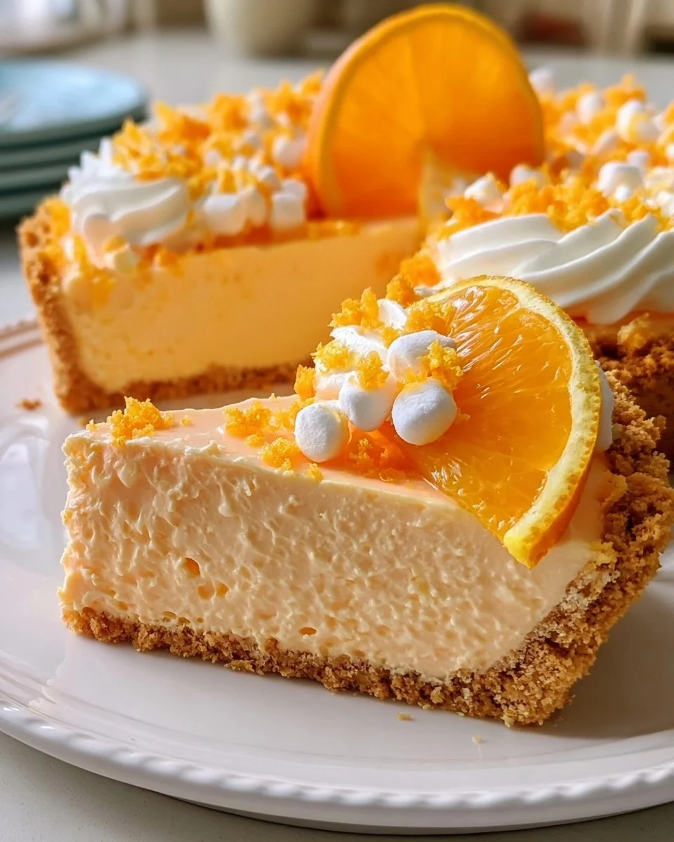 Orange Jello Creamsicle Pie