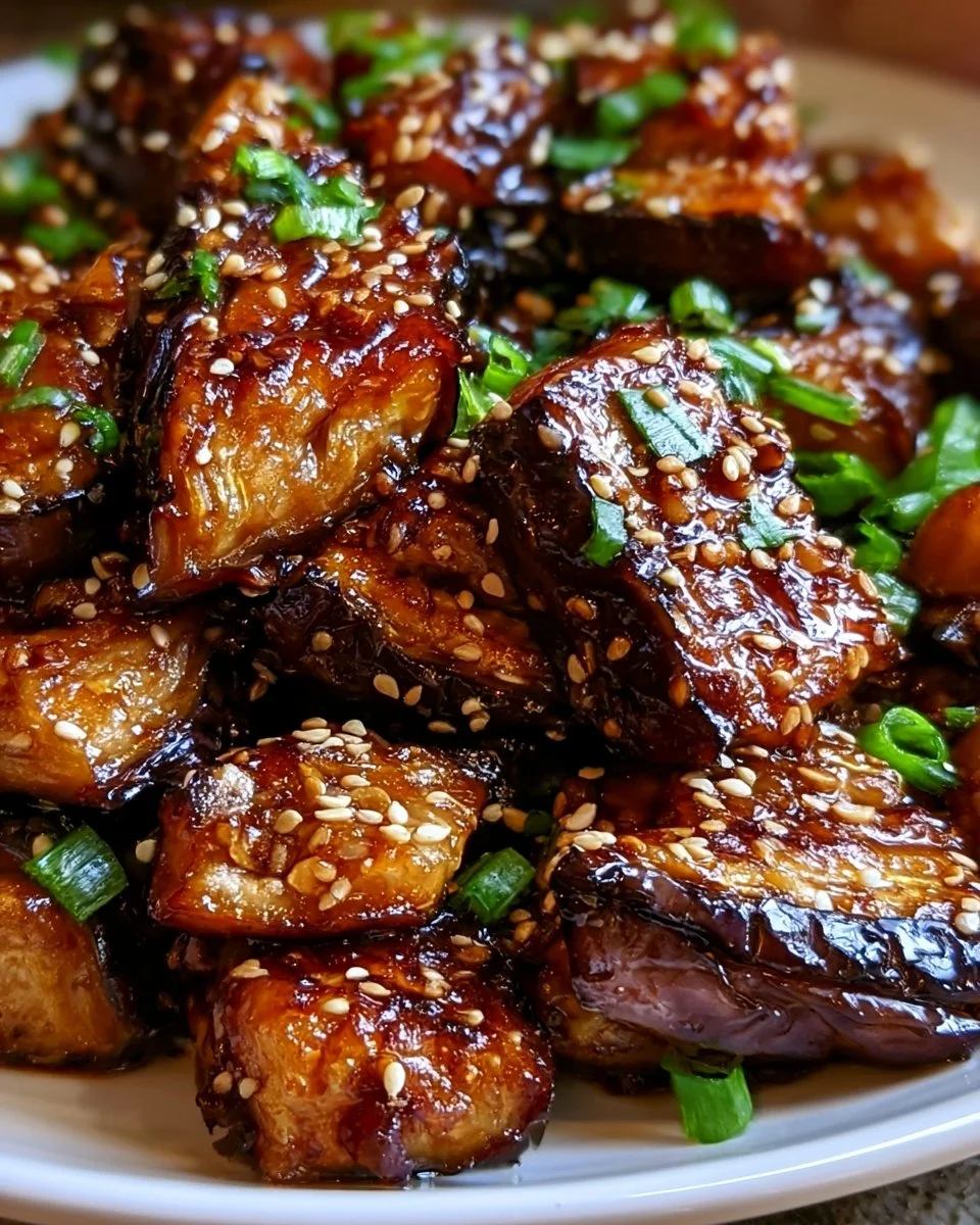 Sticky Soy Garlic Japanese Eggplant