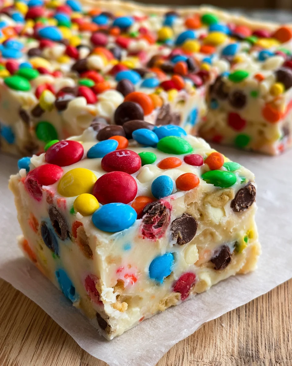 M&M Cookie Dough Fudge