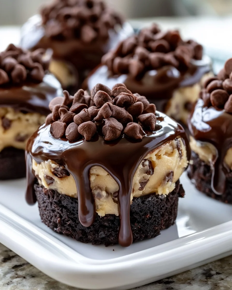 Chocolate Chip Cookie Dough Brownie Bites