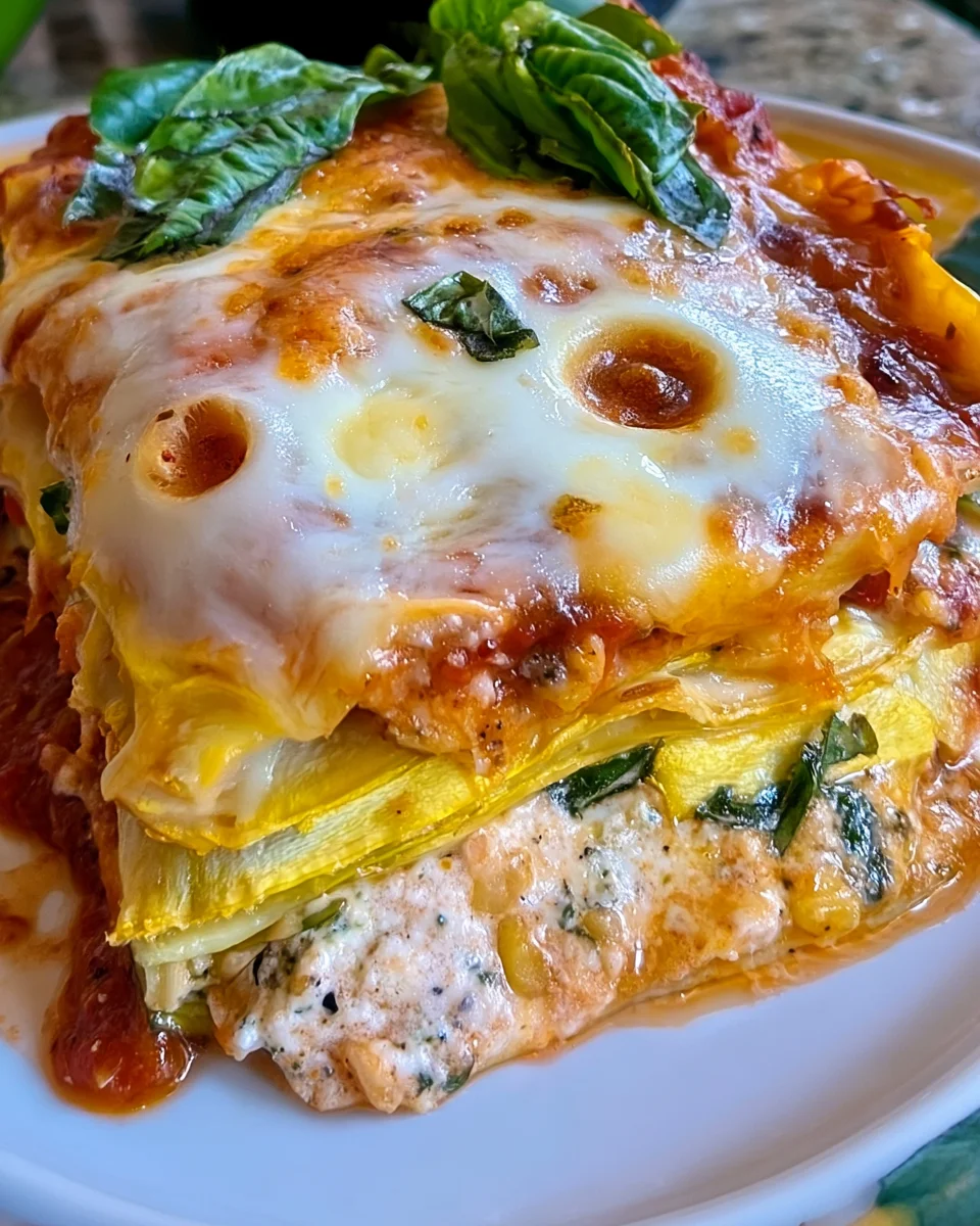 Patty Pan Squash Lasagna Bake
