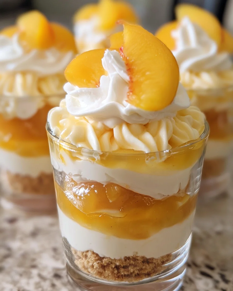 Peach Pie Cheesecake Cups