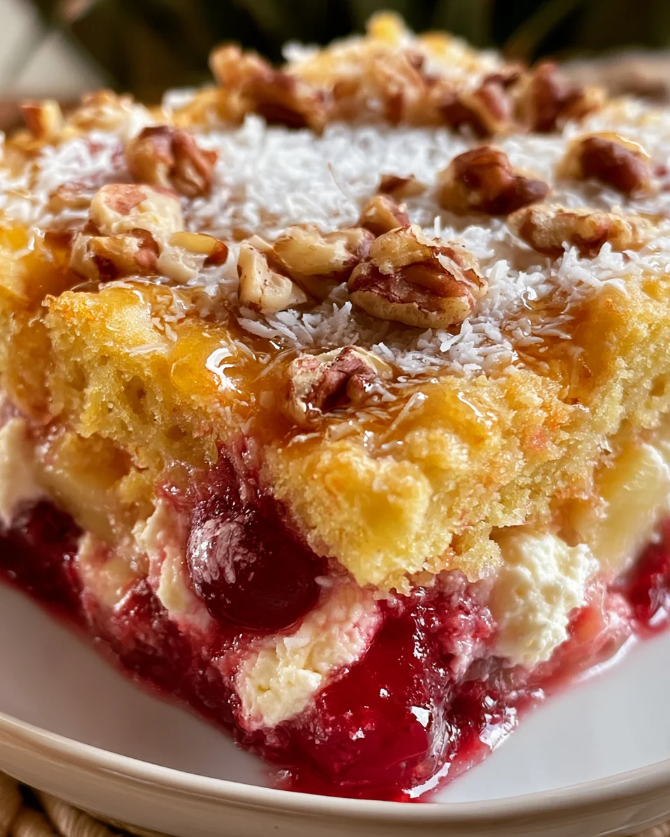 Cherry Pineapple Cheesecake Dump Cake