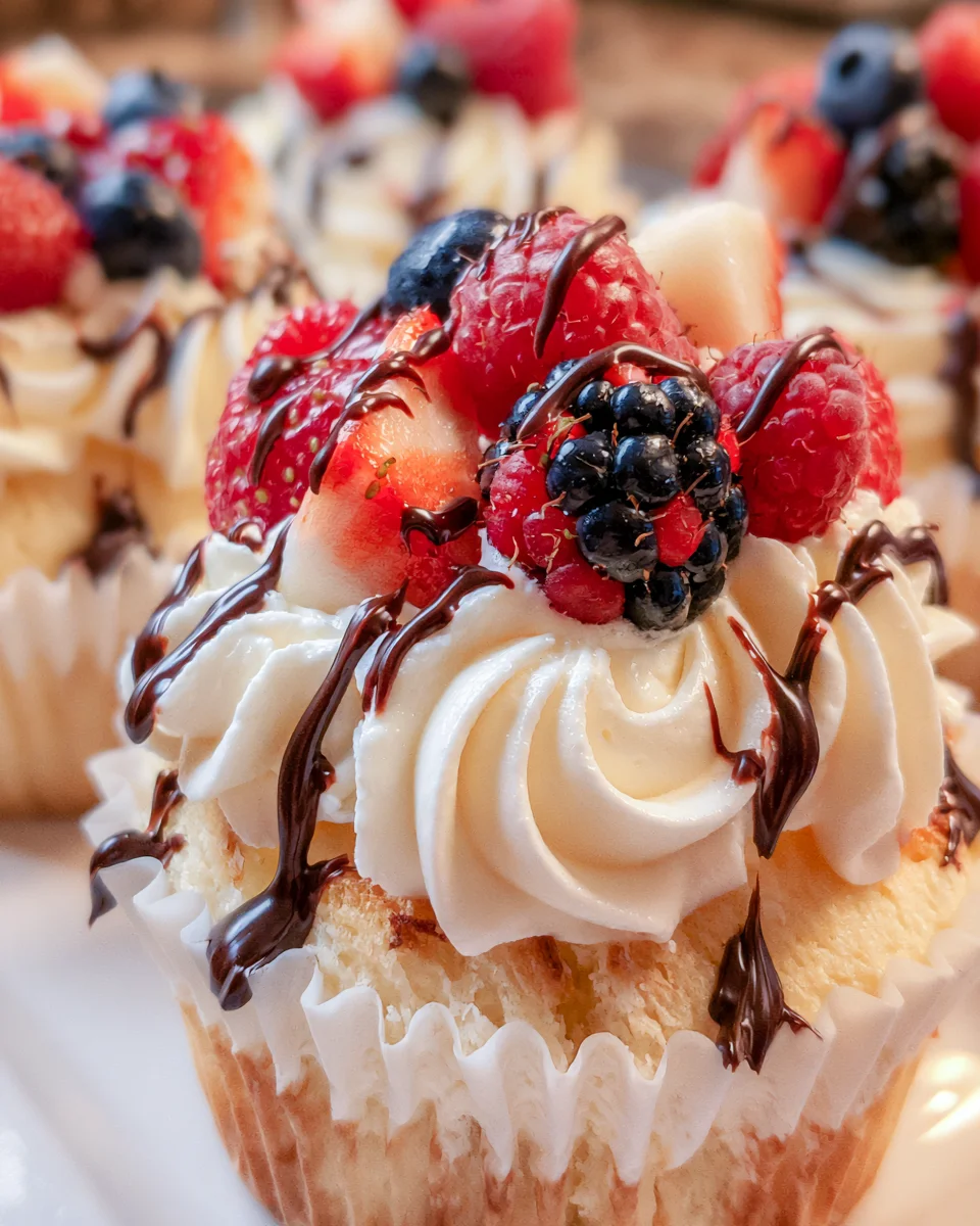 Berries & Cream Cupcakes