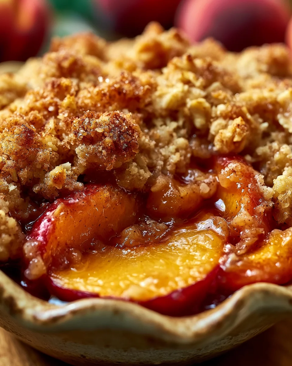 Easy No-Peel Fresh Peach Crisp Recipe