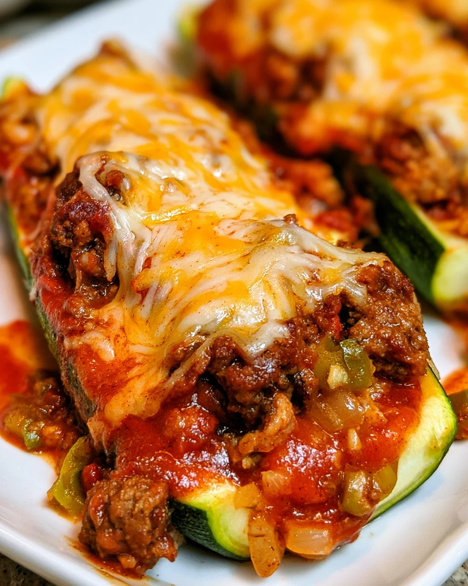 Enchilada Stuffed Zucchini Boats