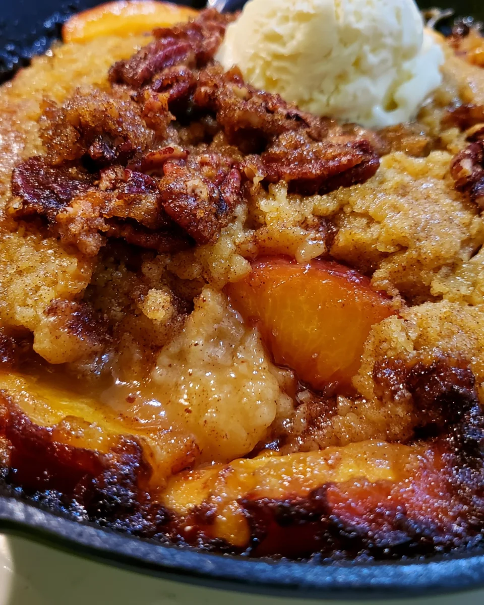 Smoked Peach Cobbler