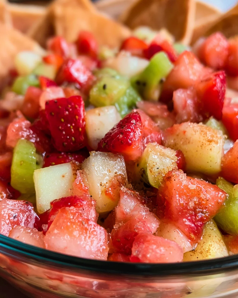 Fruit Salsa with Cinnamon Sugar Chips