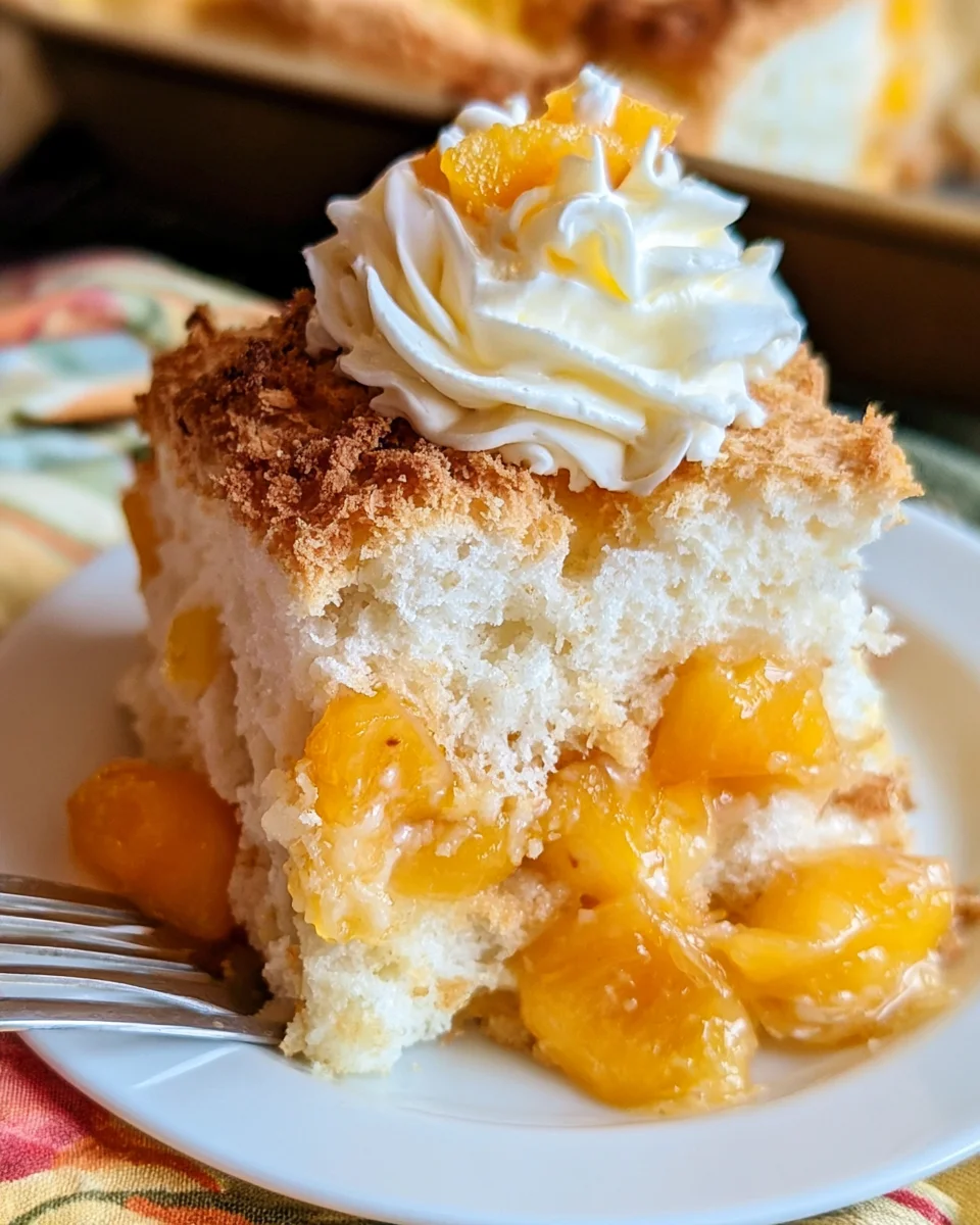 Peach Angel Food Cake
