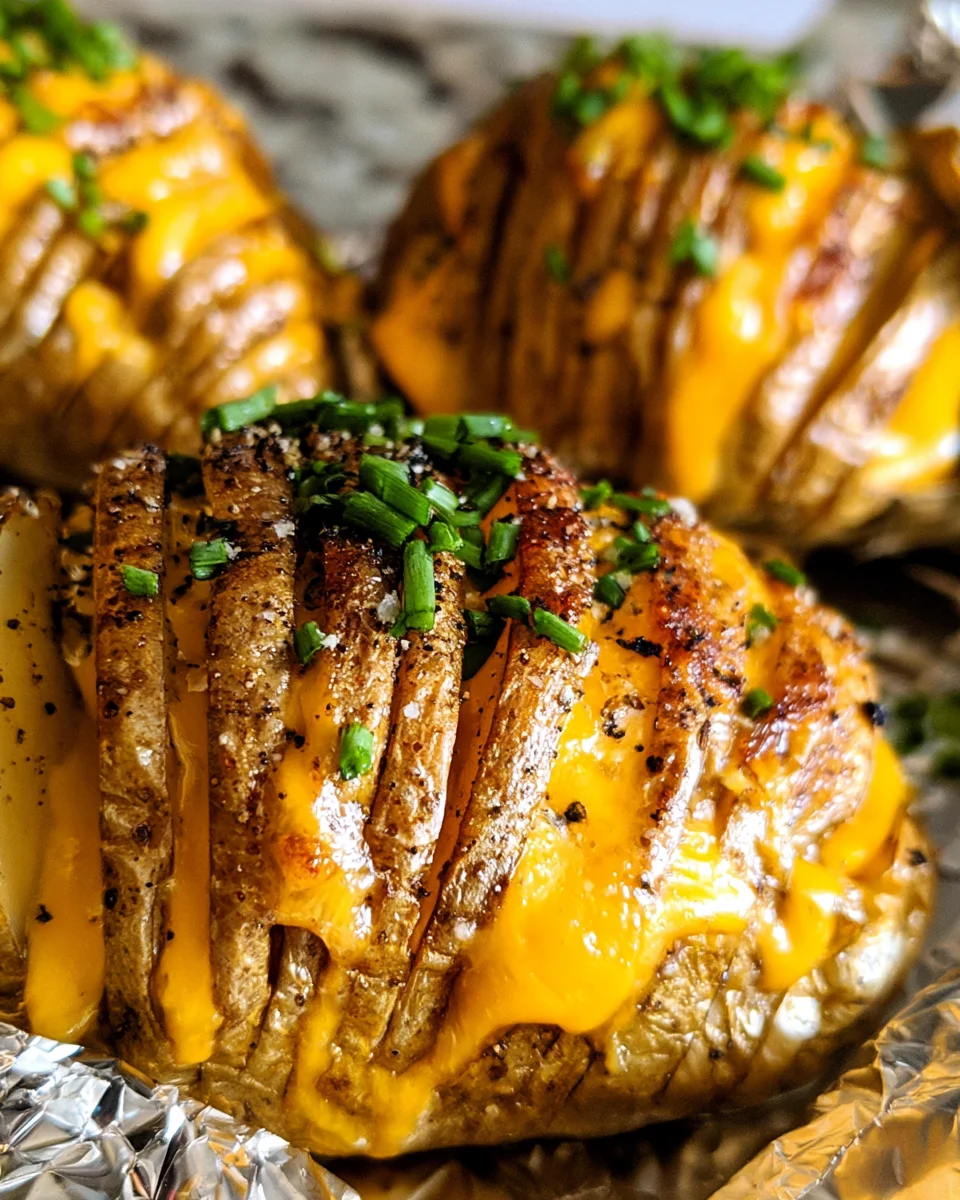 Smoked Hasselback Potatoes