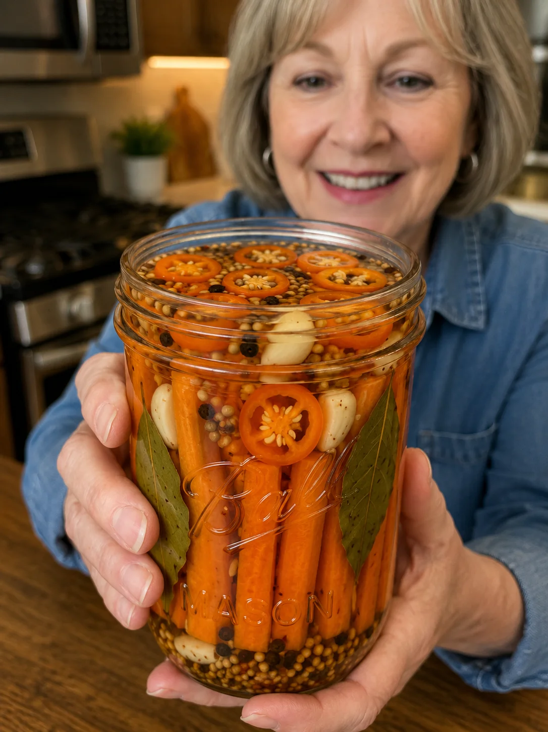Habanero Garlic Pickled Carrots