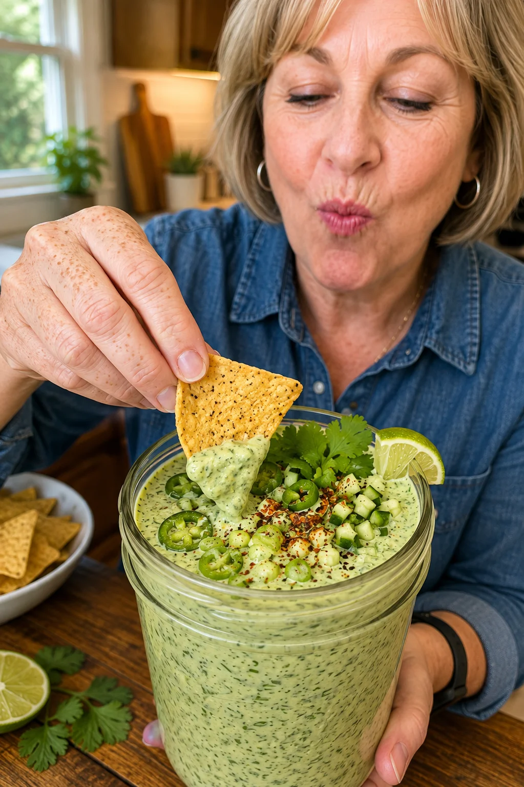 Texas Green Fire Cucumber Dip
