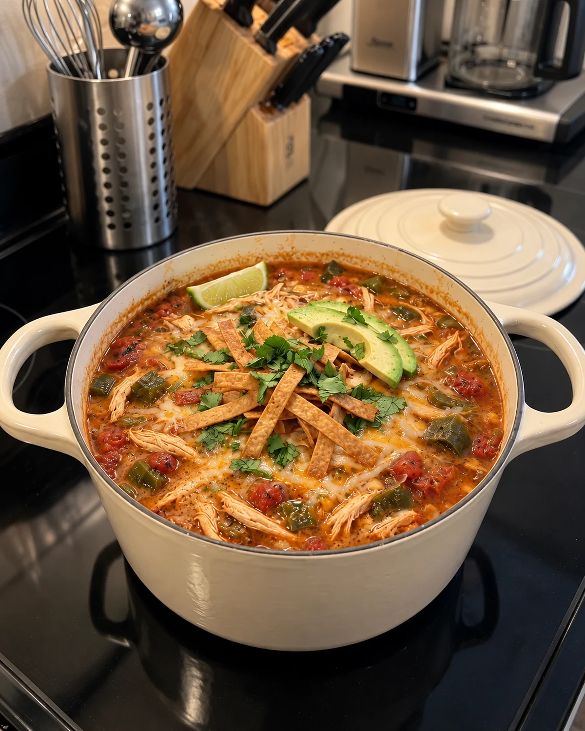 Chile Relleno Chicken & Fire-Roasted Tomato Tortilla Soup