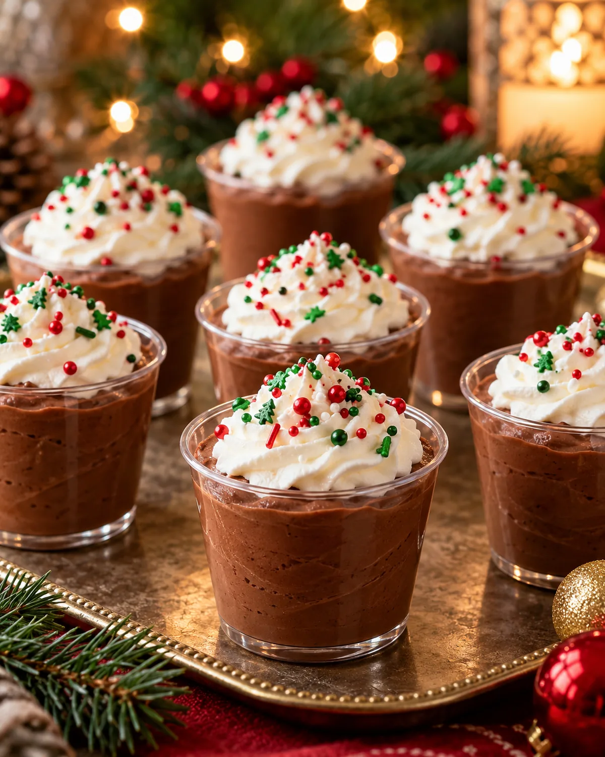 Christmas Chocolate Kahlua & Baileys Pudding Shots