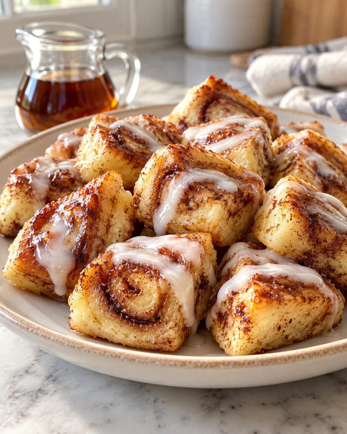 Cinnamon Roll French Toast Bites