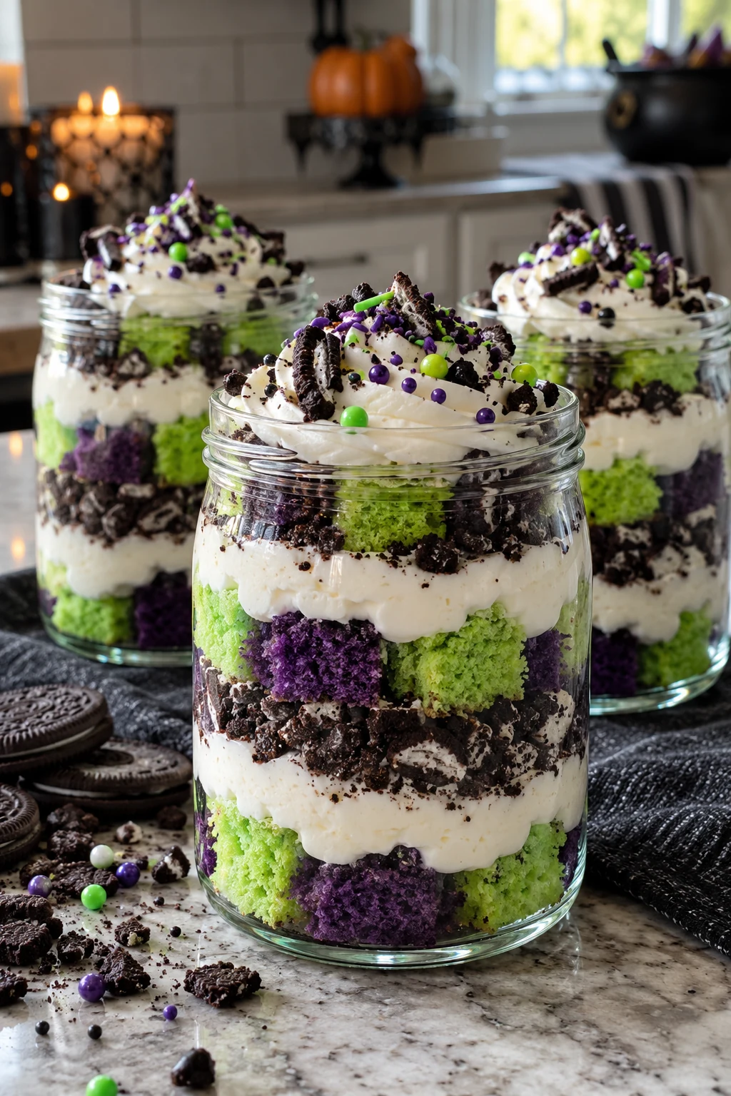 Ghoulishly Fun Beetlejuice Mini Trifles for Halloween Delight!
