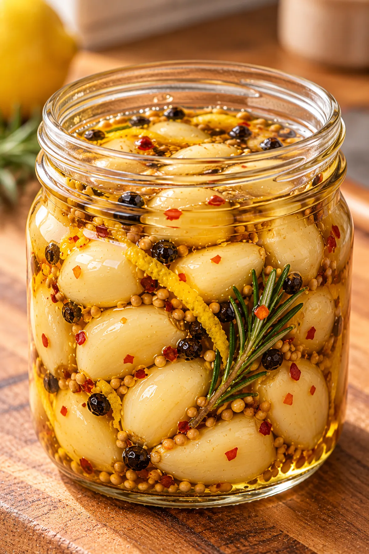 Honey Lemon Pickled Garlic