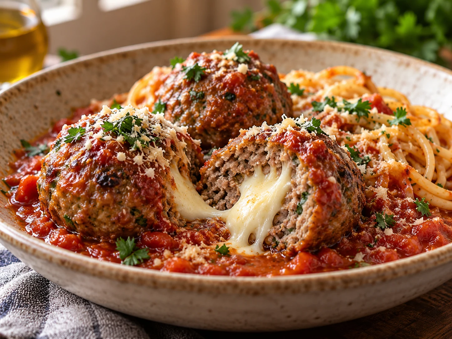 Ultimate Mozzarella Stuffed Meatballs Recipe – Gooey, Juicy, & Ready in 50!